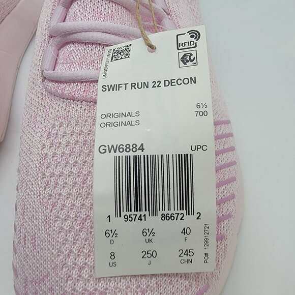 ❤️Adidas Women Comfy Shoes Sz 8 Originals Swift Run 22 Decon Pink Purple GW6884 - Picture 9 of 10